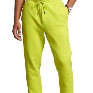 NWT! Polo Ralph Lauren Men's Laser Yellow Double Knit Jogger Pants Size M
